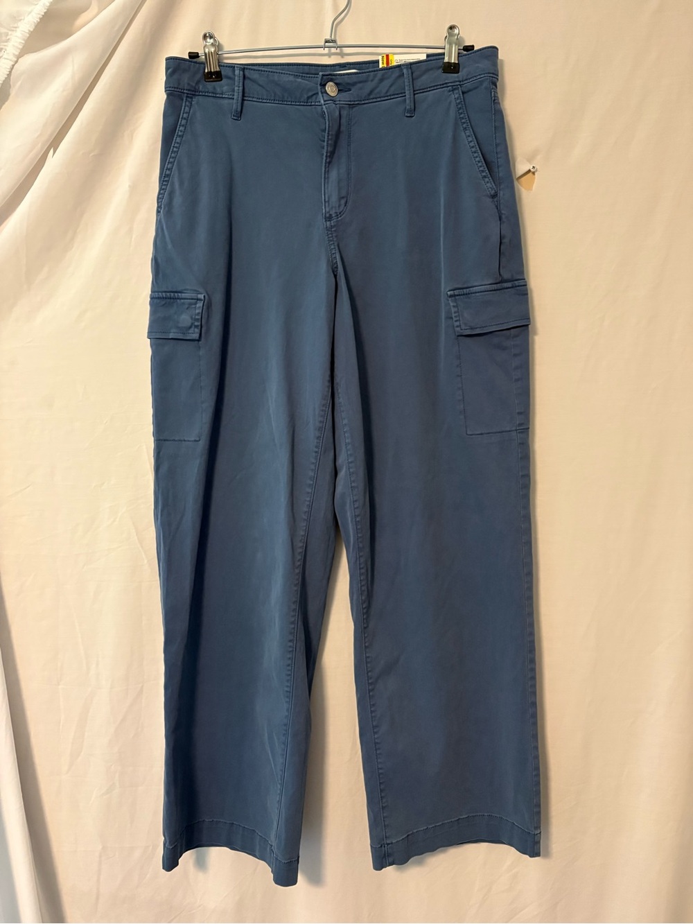 Sonoma Women's Slate Blue Mid-Rise Straight-Leg Cargo Pants